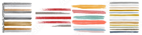 Watercolor Brush Stroke Set: Artistic Design Elements for Creative Projects