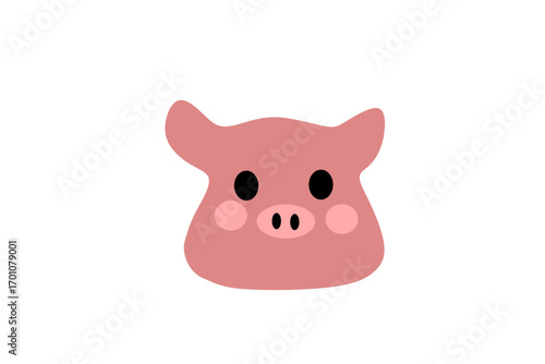 pink piggy vector