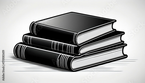 Stack of three books forming a staircase of knowledge