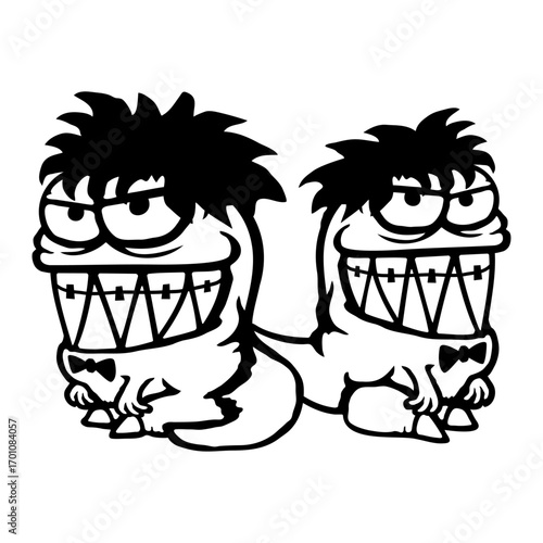 2 Dino Nerds Team Funny Geek Friends Glasses Braces Monster