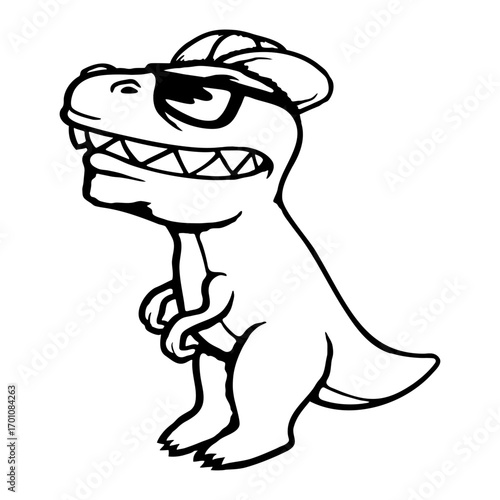 Dino T-Rex Cap Hat Sunglasses cool Dino Evil