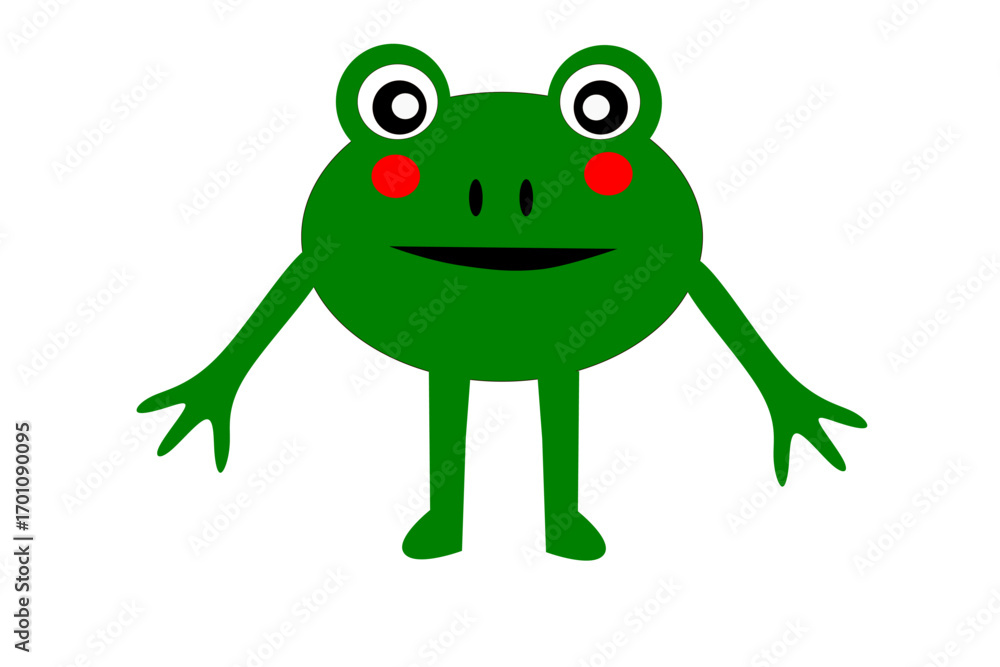 Obraz premium green frog cartoon