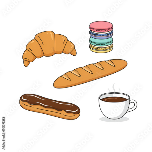 Delicious French Pastries and Coffee A Taste of Parisian Charm
