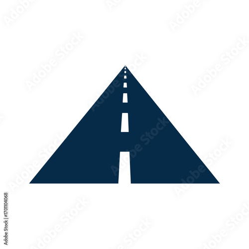 Elegant highway logo design with circular minimal modern branding