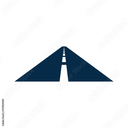 Simple circle highway logo showing smooth curved road pathway design