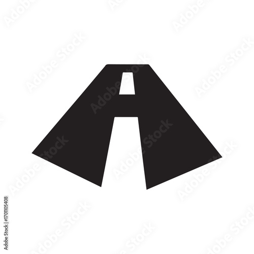 Speed highway logo design showing forward motion and strong identity