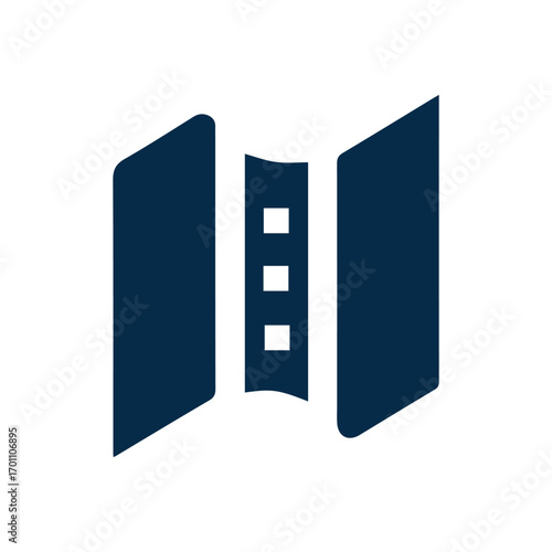 Minimal modern highway logo showing creative innovative road concept
