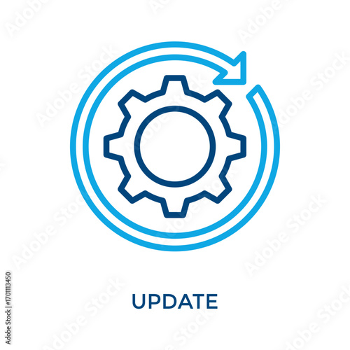 Update Icon Outline Color Style. Vector Illustration For Graphic Design
