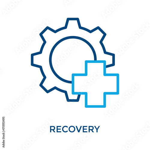 Recovery Icon Outline Color Style. Vector Illustration For Graphic Design