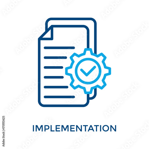 Implementation Icon Outline Color Style. Vector Illustration For Graphic Design