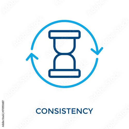 Consistency Icon Outline Color Style. Vector Illustration For Graphic Design