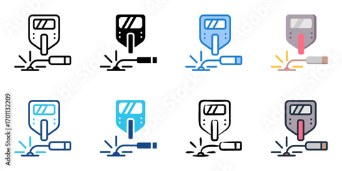 Welding icon set multiple style collection 
