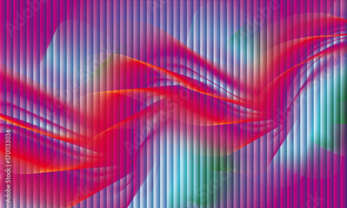 Abstract colorful wave art | Modern gradient color thin line curve design | White smoke, yellow, violet, red vector illustration | Stripes of vertical line | Luxury multi color elegant graphic design