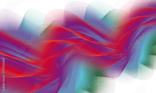 Abstract colorful wave art | Modern gradient color thin line curve design | Blue, violet, red, green vector illustration | Luxury multi color elegant graphic design