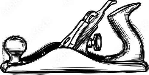 silhouette vector of a jack plane tool for woodworki isolated on white background svg png