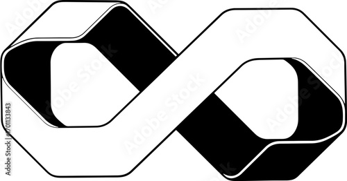 Abstract infinity symbol design for modern concepts and endless possibilities