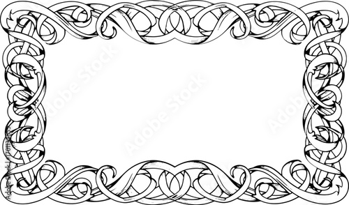 Elegant ornate decorative border design for invitations, certificates, and premium stationery