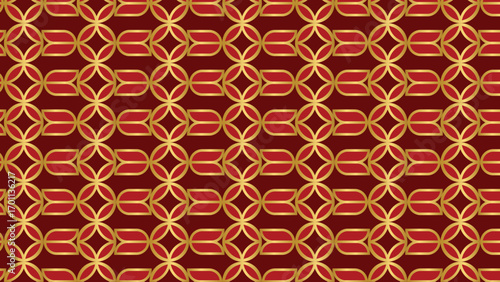 Abstract ornamental vector seamless red pattern and swatches oriental chinese new year modern simple wallpaper geometric diagonal fabric set of design elements EPS 10