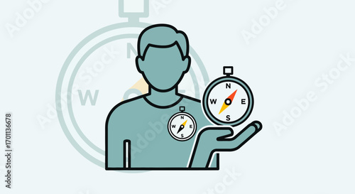 Navigating life's journey with clarity and purpose, guided by an inner compass towards personal growth, strategic direction, and self-discovery in a modern world