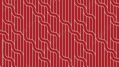 Abstract ornamental vector seamless red pattern and swatches oriental chinese new year modern simple wallpaper geometric diagonal fabric set of design elements EPS 10