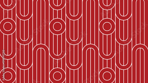 Abstract ornamental vector seamless red pattern and swatches oriental chinese new year modern simple wallpaper geometric diagonal fabric set of design elements EPS 10