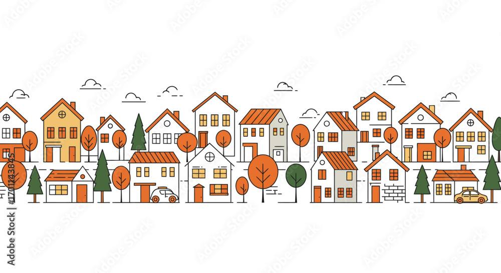 Fototapeta premium Thin Line Vector Background Illustration