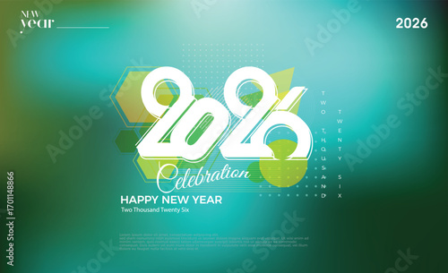 New Year 2026 background with beautiful colors with a touch of dark and light colors in combination. Design for banners, Posters and social media posts 2026.