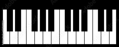 Black silhouette of upright piano icon isolated on transparent background. Graphic illustration. concept of musical instrument, classical music, piano recital, icon, logo, design element.