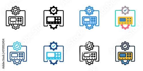 Instrumentation icon set multiple style collection 
