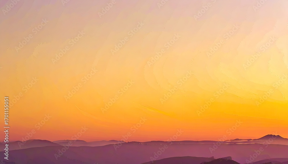 Obraz premium Orange and Purple Sunset Landscape