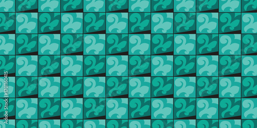 Abstract blue background with squares, vector illustration.