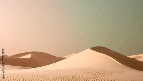 Fototapeta Naklejka Na Ścianę i Meble -  Pastel Sand Dunes Desert Landscape at Sunset