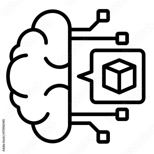 Artificial Intelligence  Icon Element For Design	