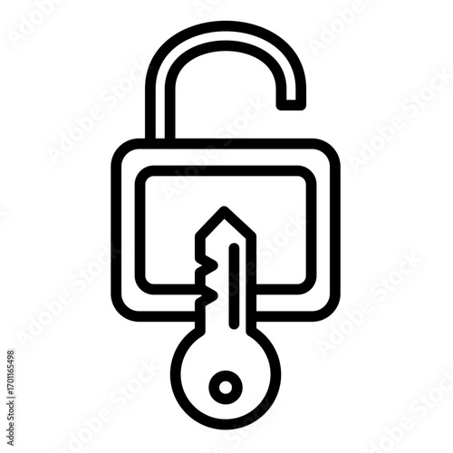 Padlock  Icon Element For Design	
