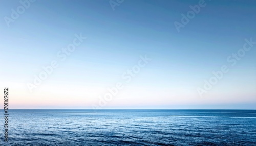 Serene Ocean Scene at Dawn with Subtle Color Gradient