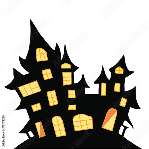 vector illustration of an old castle