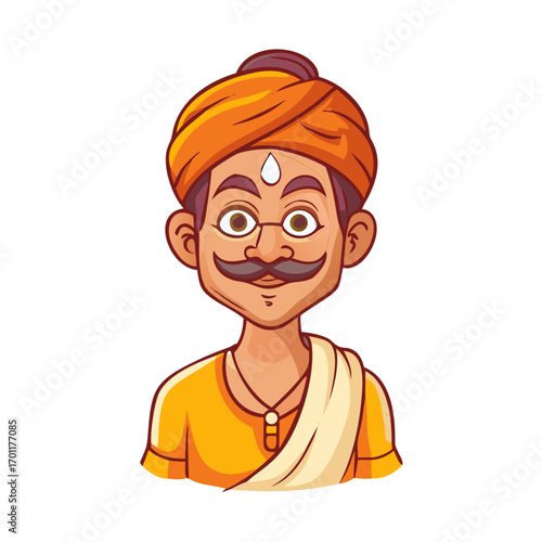 Indian village man cartoon character. moral stories for the best cartoon character
