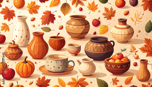 Nature-Inspired Still Life with Exotic Objects