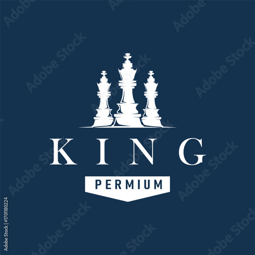 chess logo concept vintage retro game design miniature chess pawn design, silhouette concept symbol icon illustration vector and icon