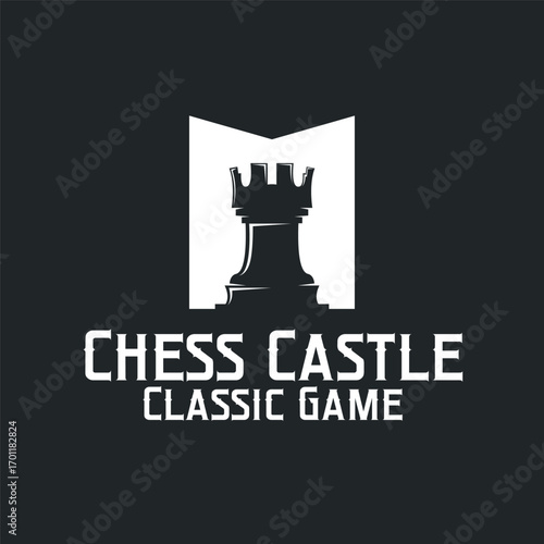 chess logo concept vintage retro game design miniature chess pawn design, silhouette concept symbol icon illustration vector and icon