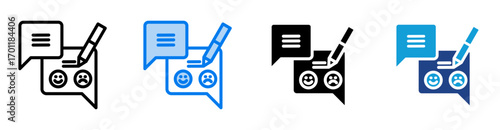 Feedback icon set multiple style collection