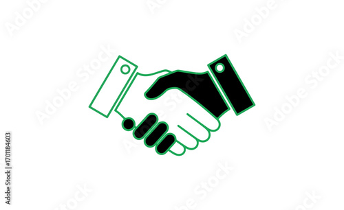 Handshake illustration for business agreement