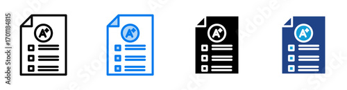 Grading icon set multiple style collection