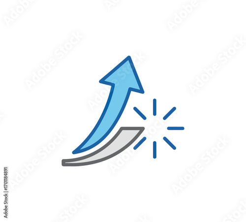 Progress illustration growth symbol upward trend