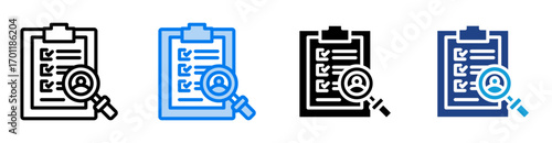 Criteria icon set multiple style collection