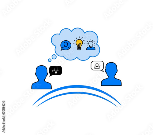 Teamwork ideas and collaboration illustration