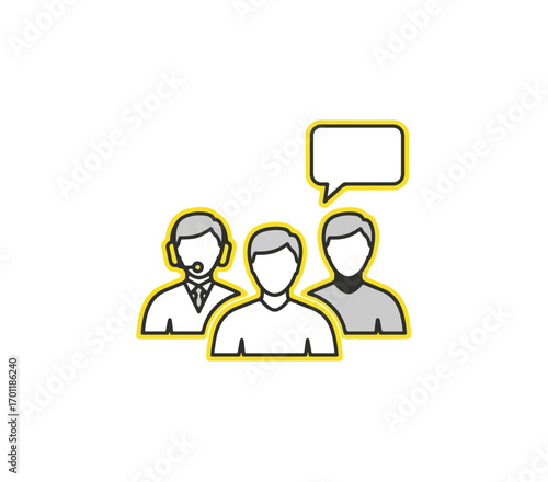 Group of people communicating