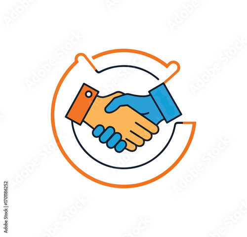 Handshake logo design business deal