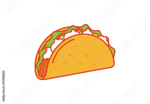 Taco illustration graphic design