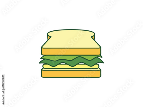 Simple sandwich illustration graphic